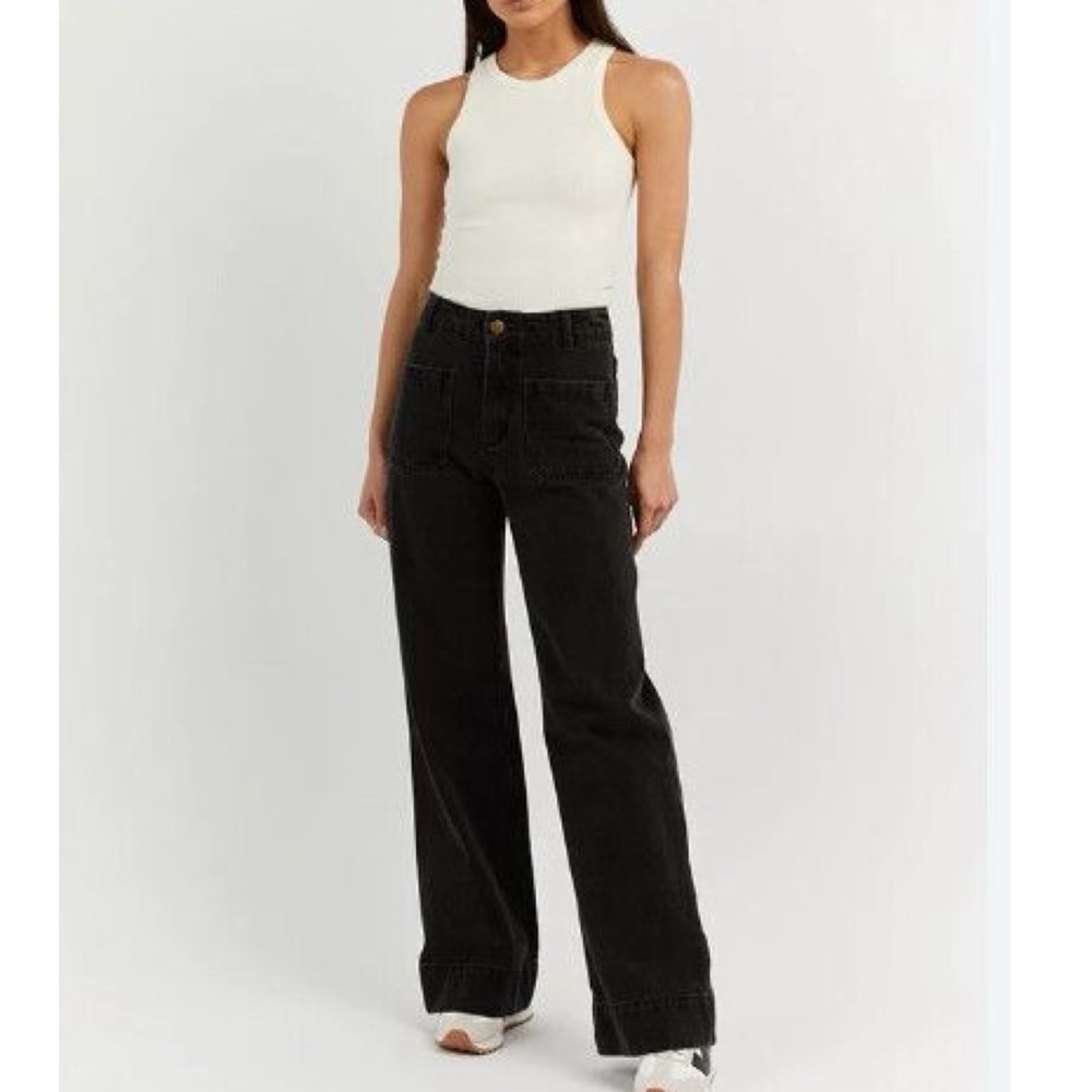 DISSH Black Wide Leg Jeans